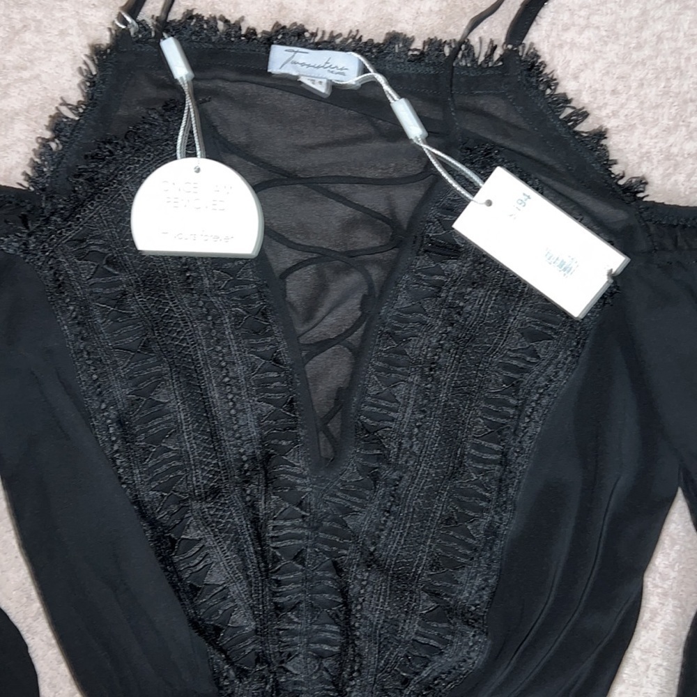 BLACK lace top - Picture 5 of 9